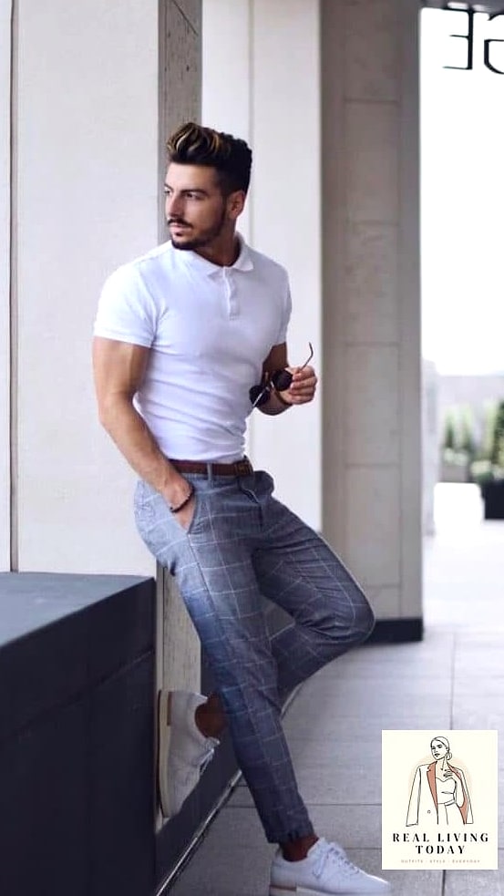 24 White Tee Outfit Worth Pinning Immediately 15 White Tee with Plaid Pants
