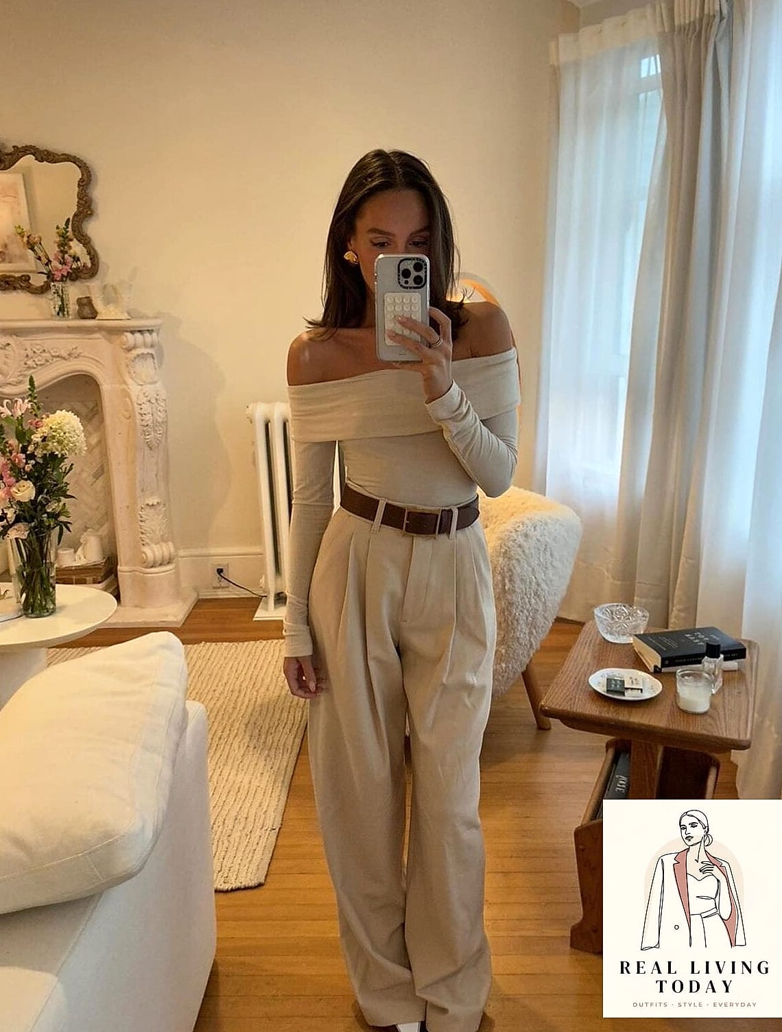 25 Fall Date Night Outfits for 2026 That Are Romantic and Incredibly Chic 9 Wide-Leg Trousers and a Silk Camisole