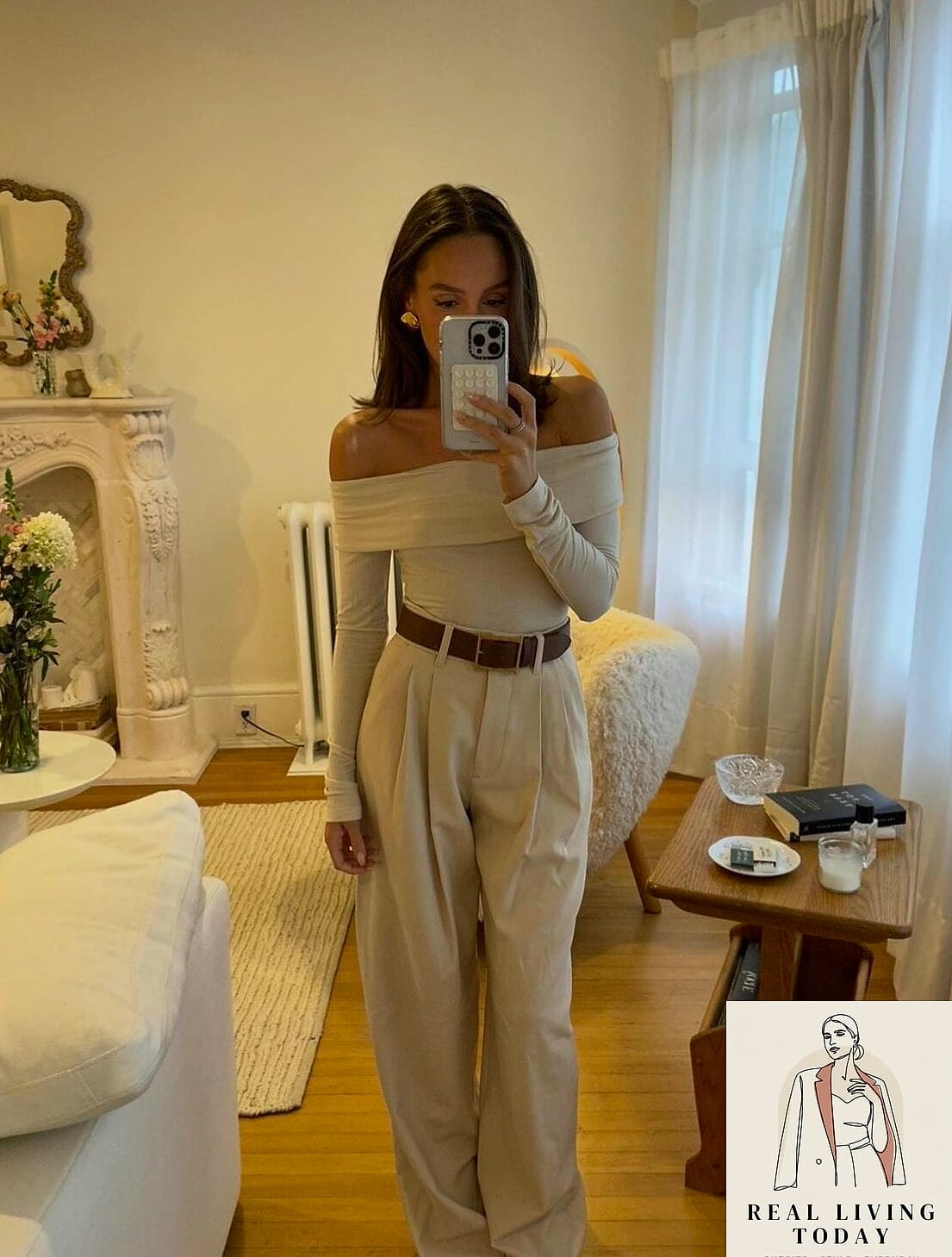 Wide-Leg Trousers and a Corset Top