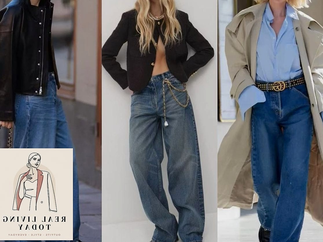 Wide-Leg Trousers With a Fitted Turtleneck