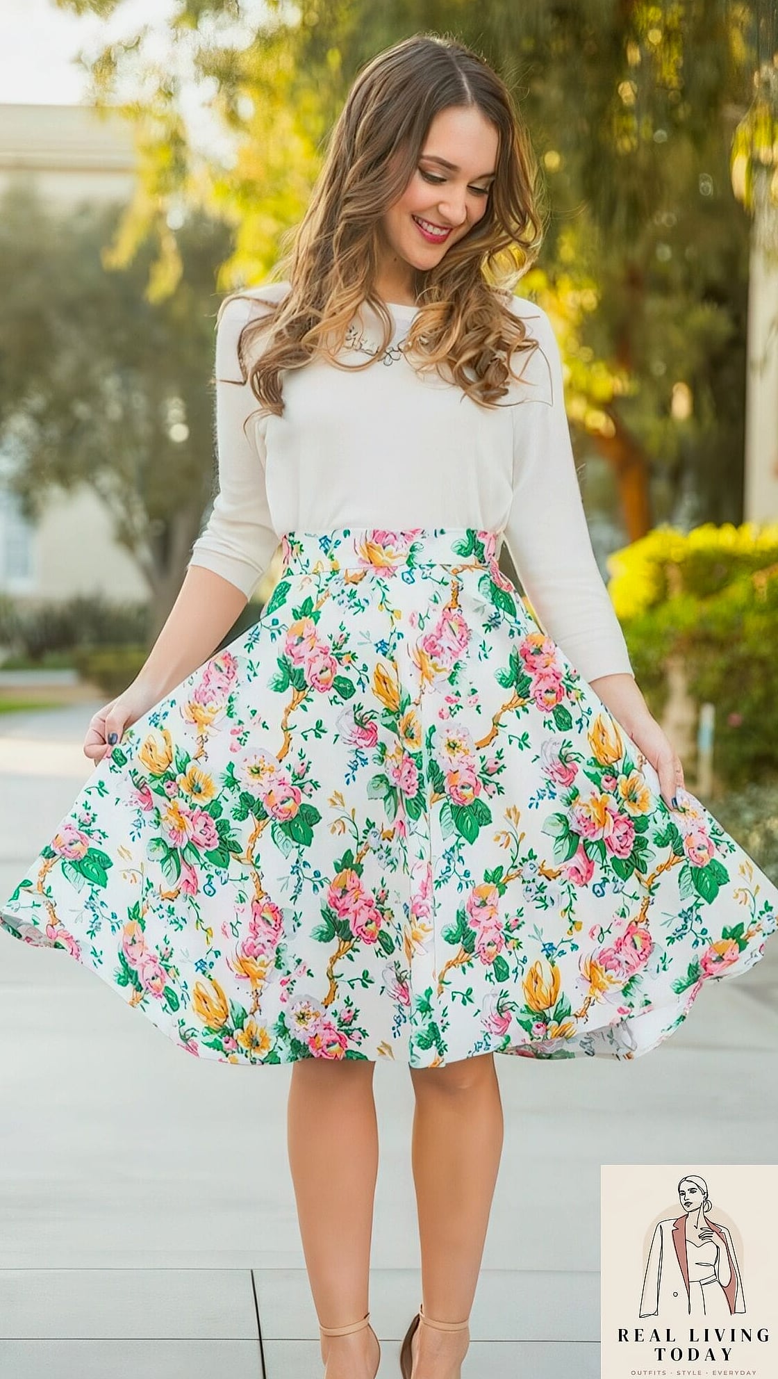 23 Floral Skirt Outfits You'll Want to Wear on Repeat 18 The Wide-Leg Trouser Trick