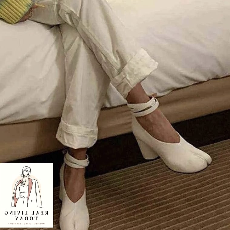Wrap Dress and Ankle-Length Tabi Boots