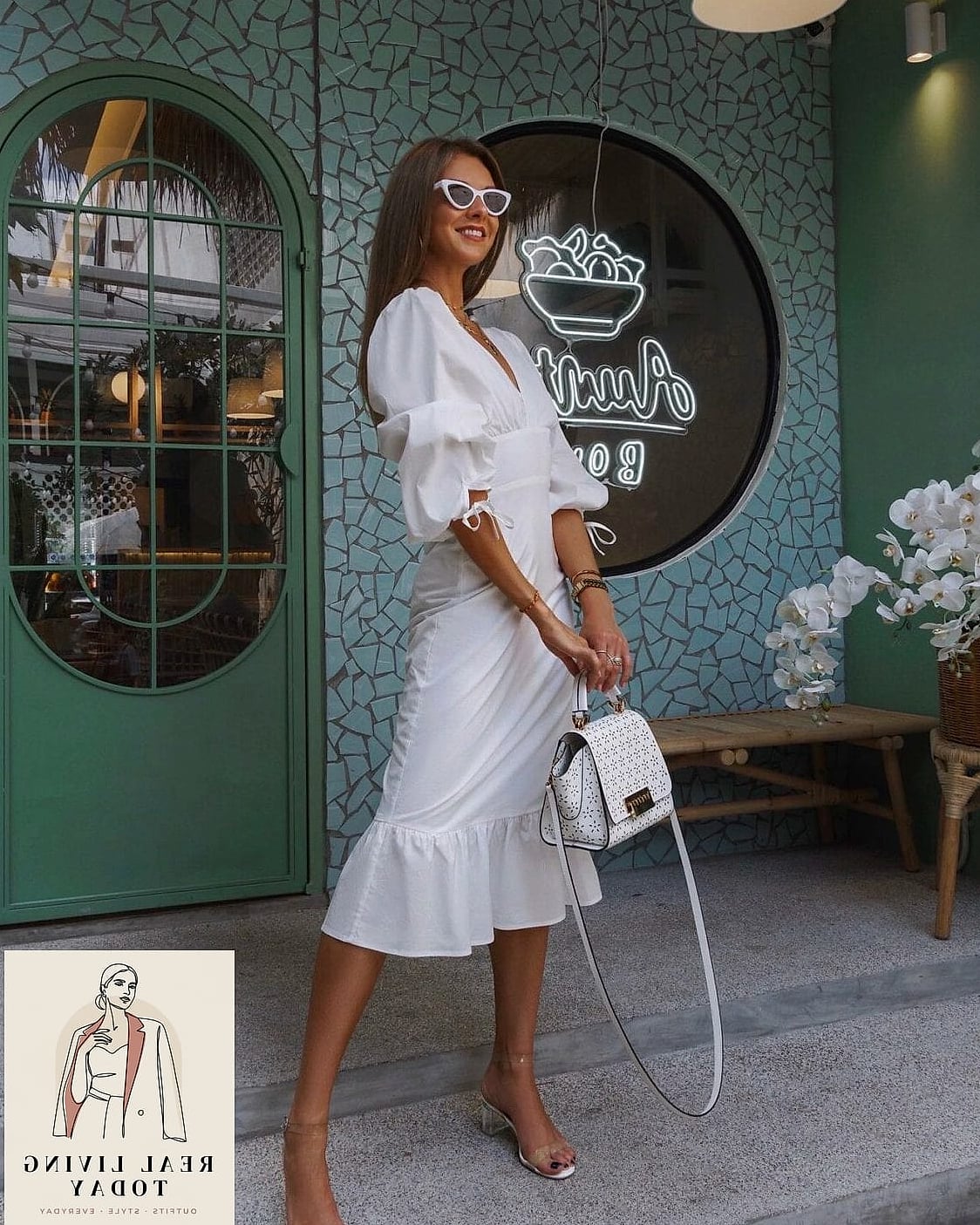 26 Coffee Date Outfit That Actually Look Amazing 4 The Wrap Dress and Denim Jacket Combo
