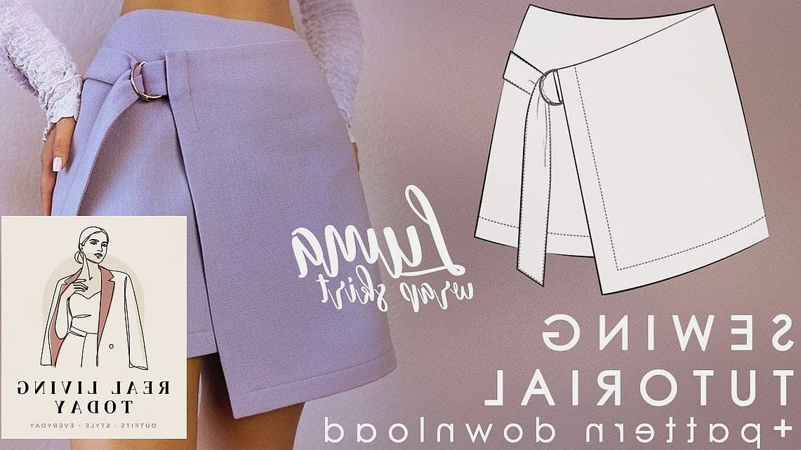 23 Short Skirt Outfits to Copy Right Now 11 Wrap Mini Skirt with a Silk Cami