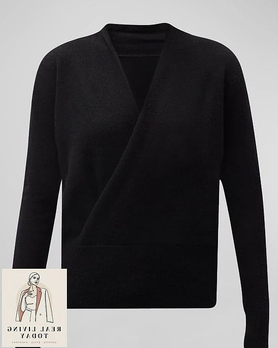 Wrap Sweater with a Belted Waist